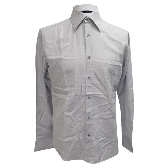 Gucci Long Sleeve Button Down Shirt in Grey Cotton - Picture 1 of 7